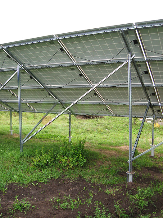 Система креплений для солнечных панелей - оцинкованный металл (наземная)